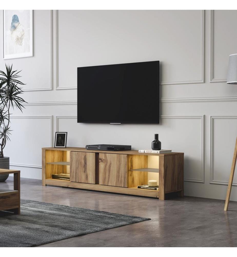 TV-Ständer, Eiche, 100 % MELAMINBESCHICHTETE SPANPLATTE