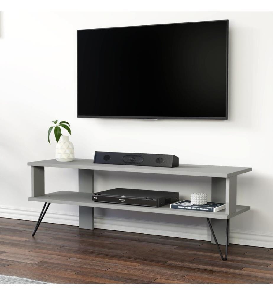 TV-Ständer, grau, 100 % MELAMINBESCHICHTETE SPANPLATTE