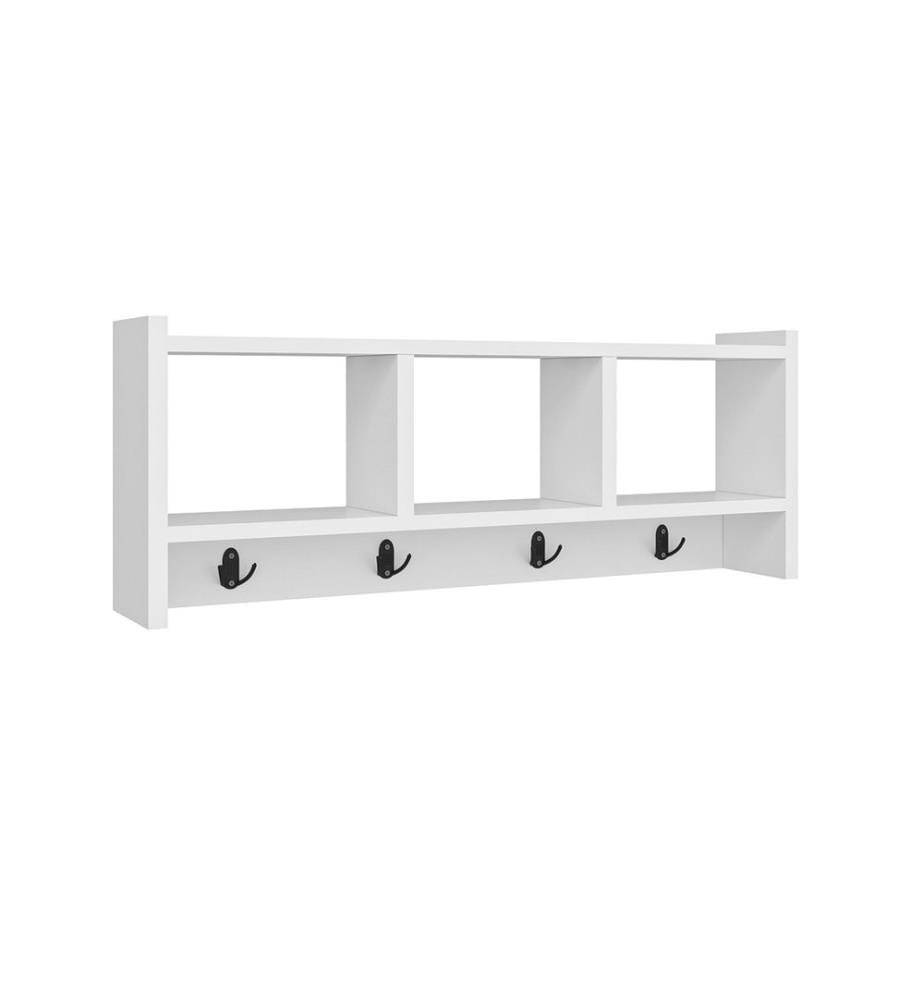 Weiss, Kleiderbügel, 35X75,6X22 cm, Melaminbeschichtete Partikelplatte