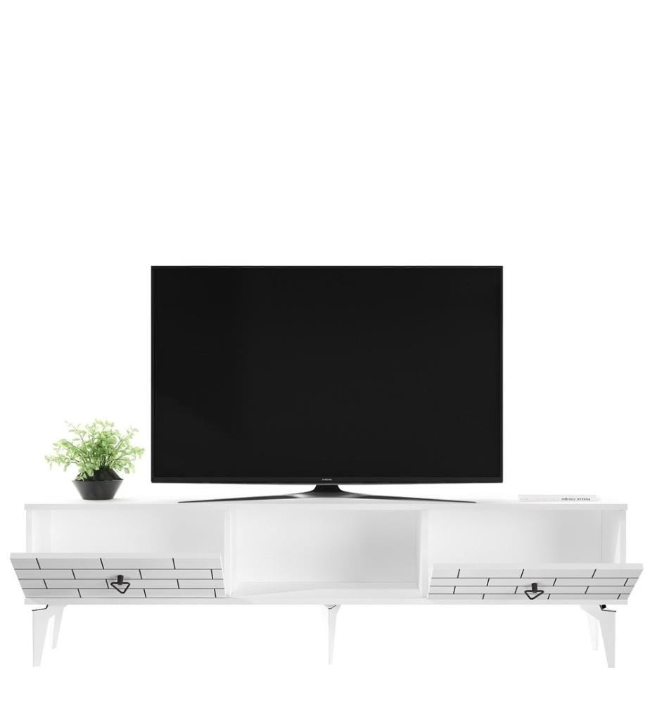 TV-Ständer, weiss, 100 % MELAMINBESCHICHTETE SPANPLATTE
