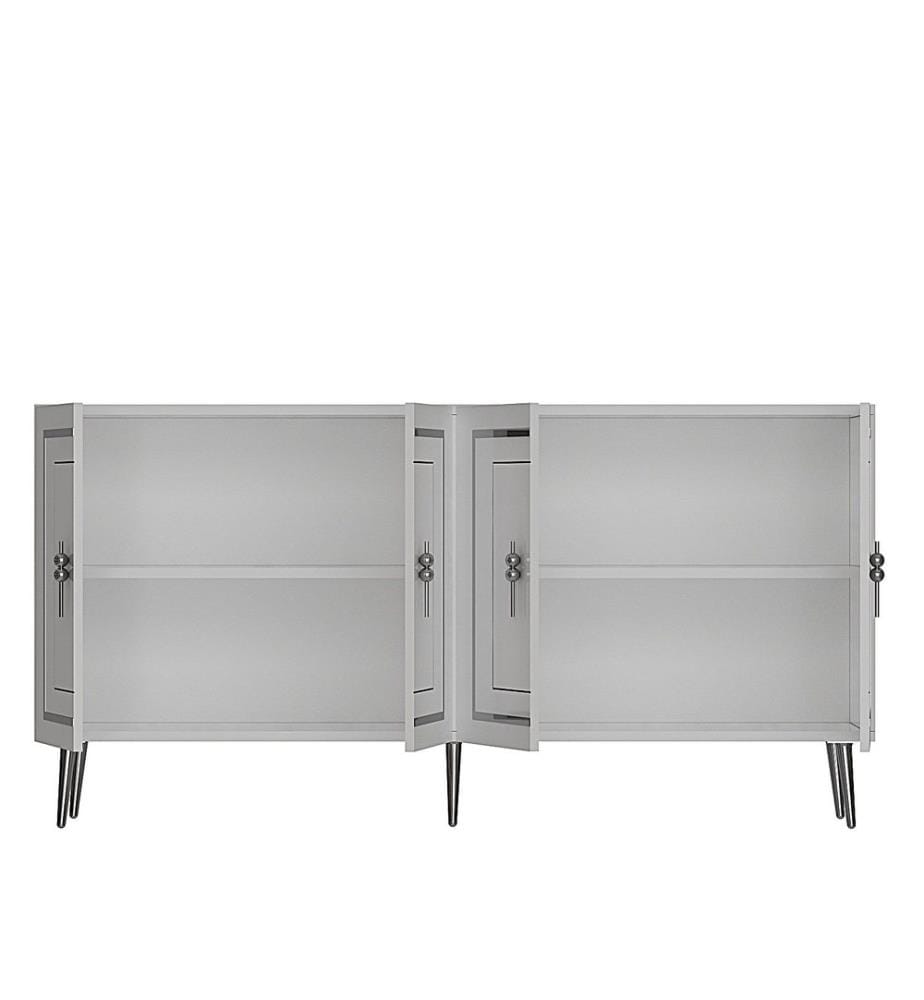 Konsole, Weiss, Silber, 100 % MELAMINBESCHICHTETE SPANPLATTE
