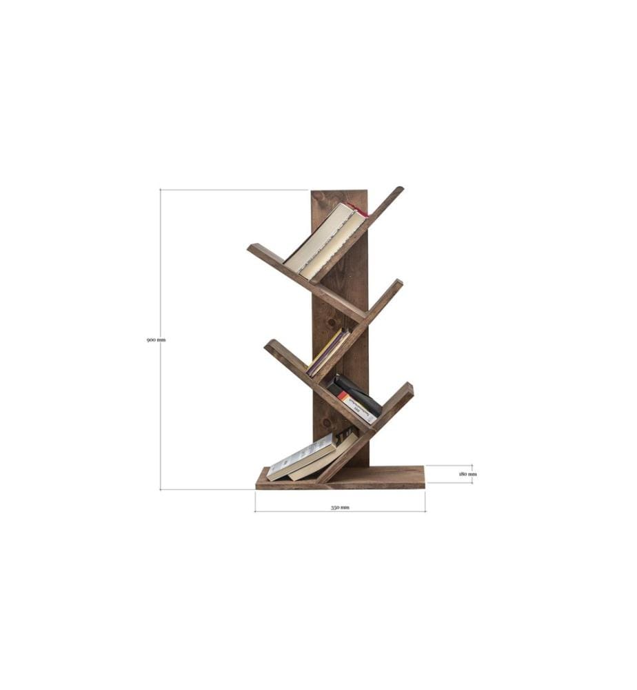 Nussbaumfarbe, Bücherregale, 90X35X18 cm, Massives Holz