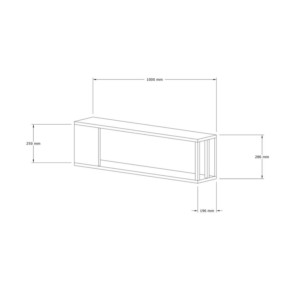 Atlantico, Scaffali A Parete, 29X100X20 cm, Piastra Di Particelle Con Rivestimento