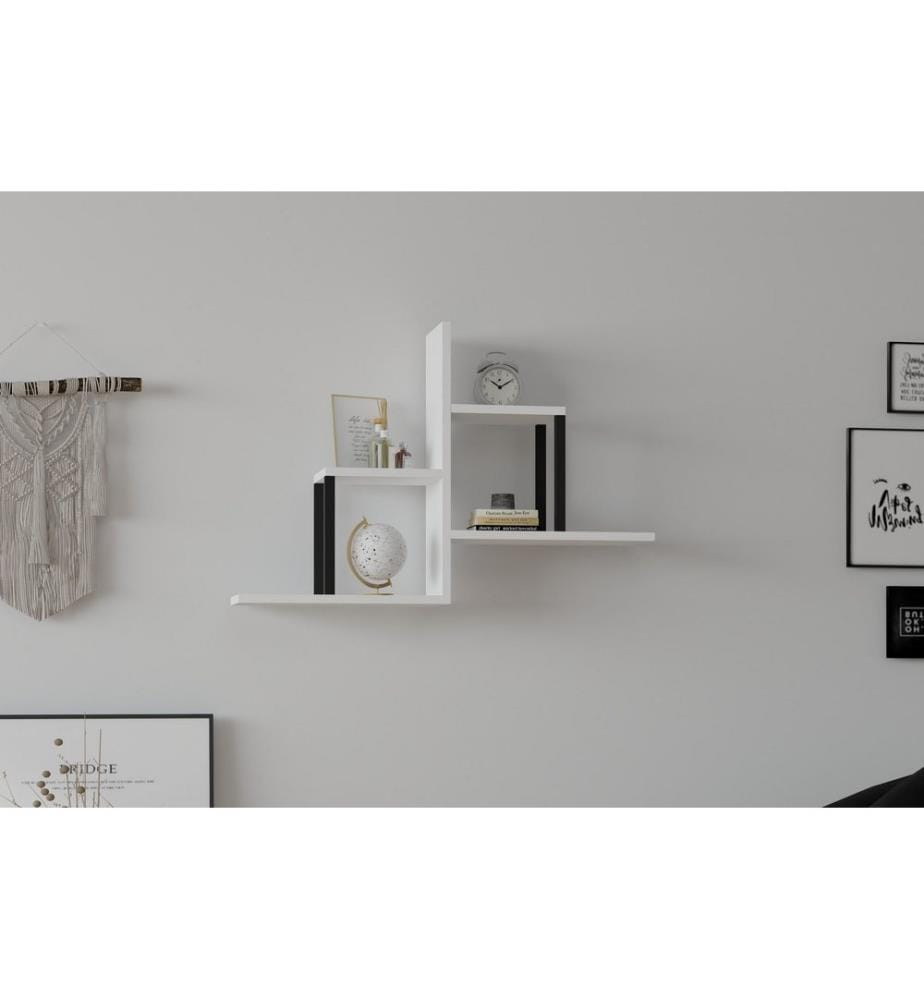 Blanc, Étagères Murales, 90X60X20 cm, Plaque De Particules Enrobée De Mélamine
