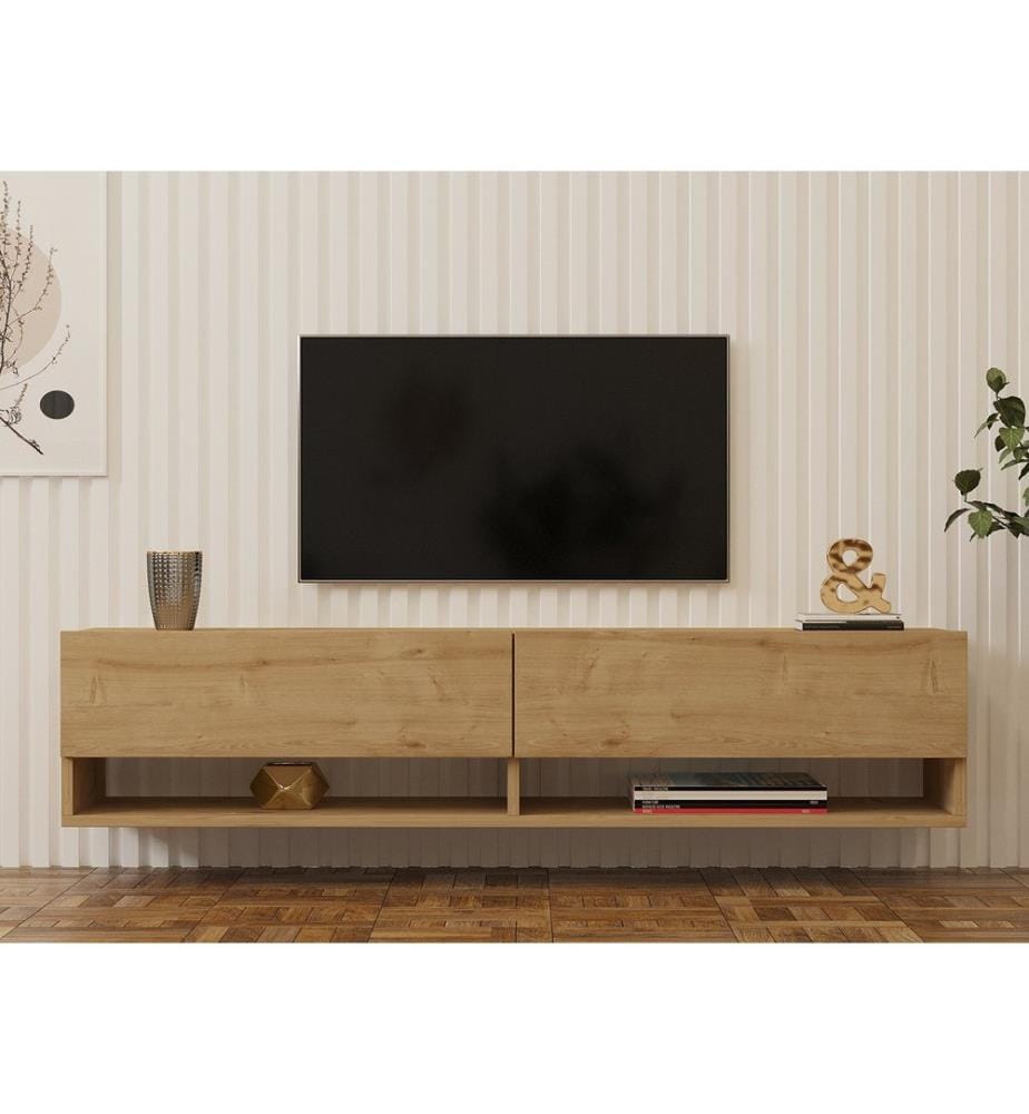 Area Dello Zaffiro, Armadi Tv, 31X141X30 cm, Piastra Di Particelle Con Rivestimento A Melamina