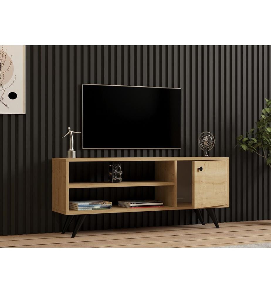 Eichenfarbig, Tv Schränke, 50X120X29 cm, Melaminbeschichtete Partikelplatte