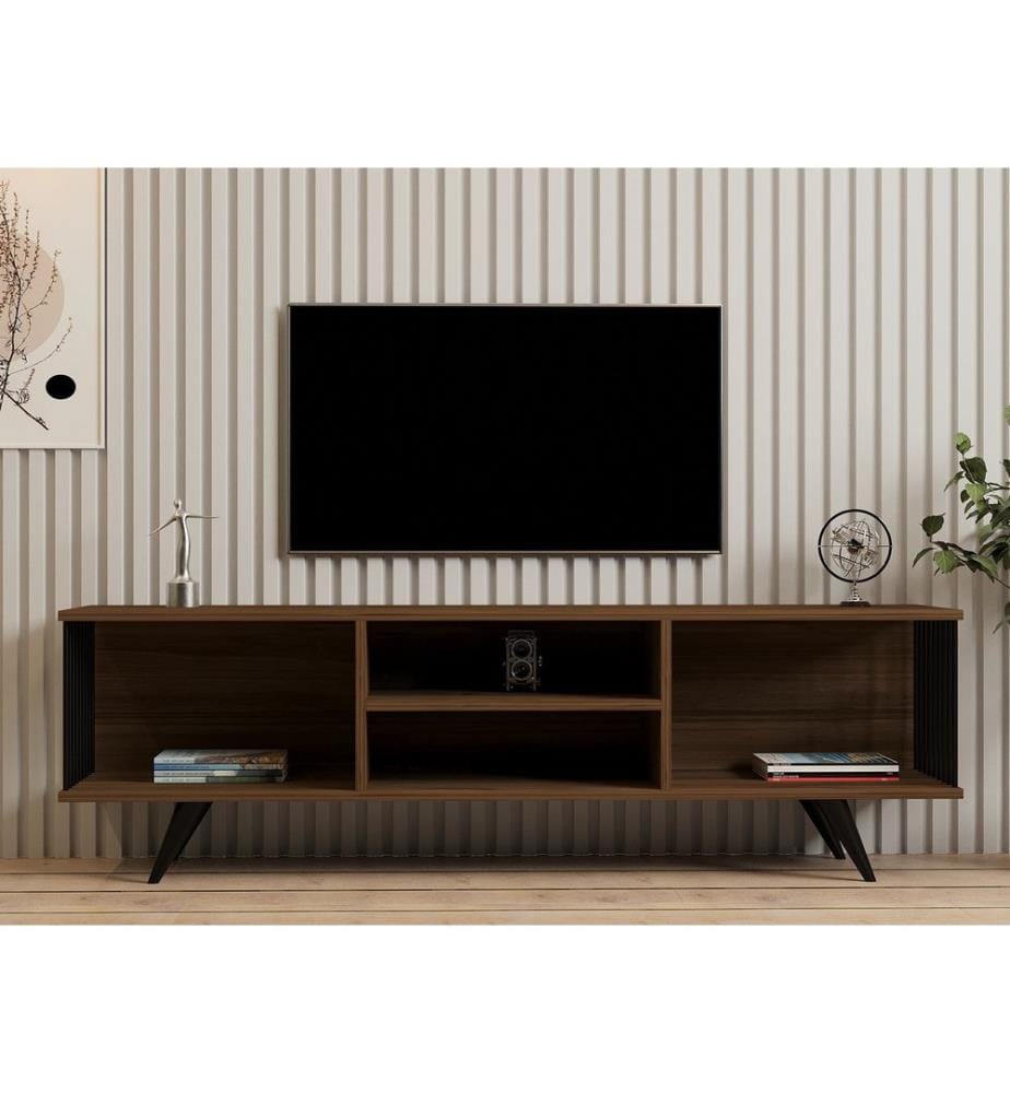 Support De Télévision, Noix, Disque De Particules Recouvertes De Mélamine 100%