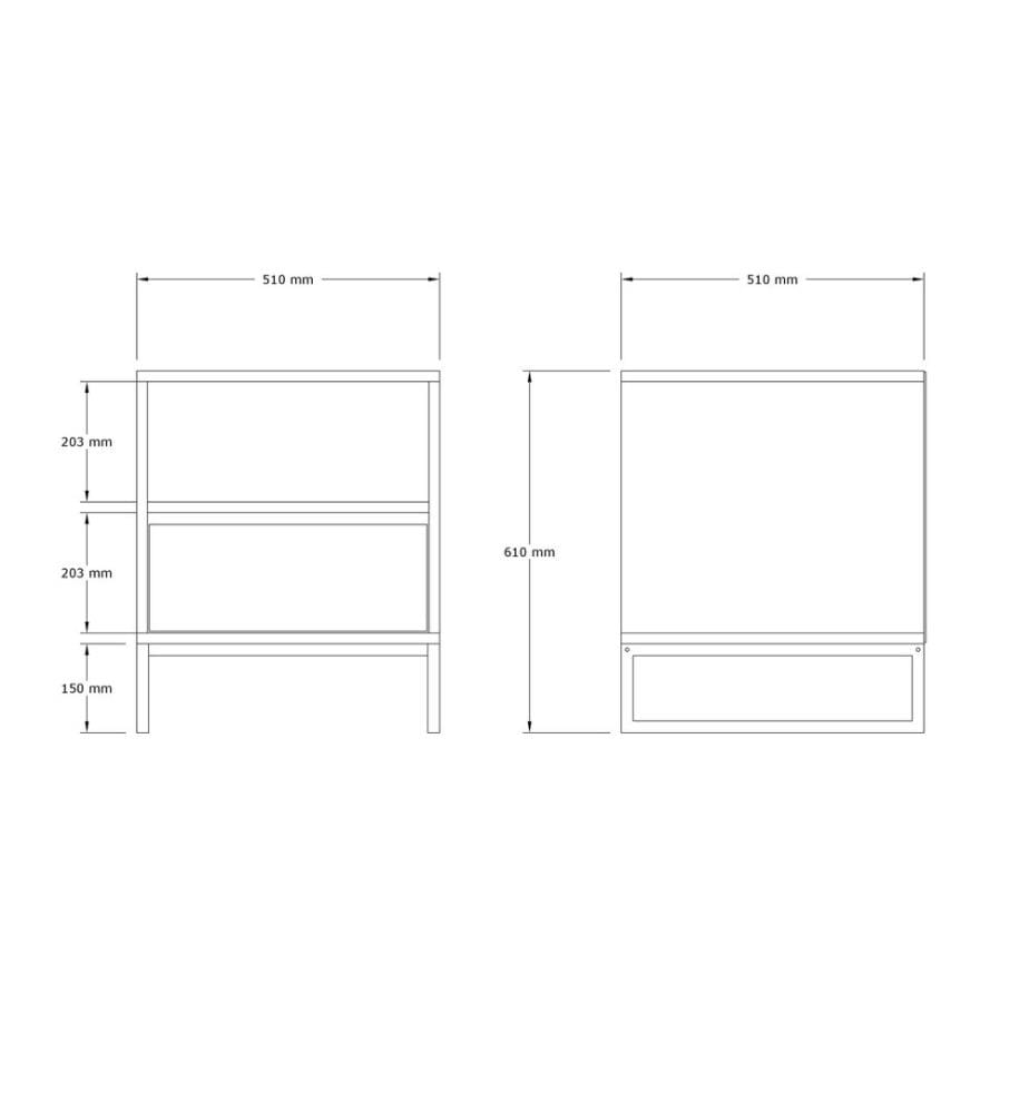 Nightstand, Sapphire, Melamine Coated Particle Board