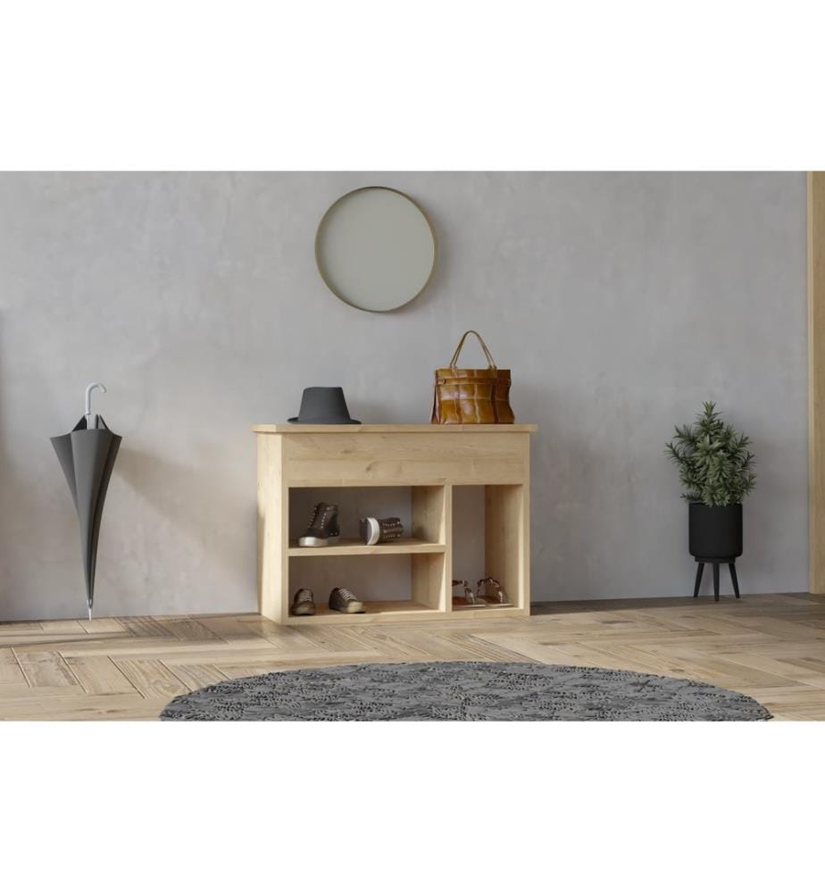 Shoe Cabinet, Oak, Melamine Coated Particle Board