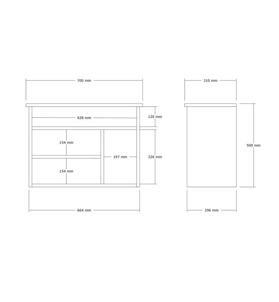 Shoe Cabinet, Oak, Melamine Coated Particle Board