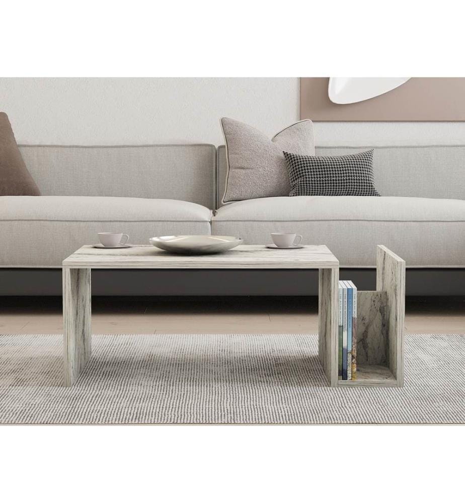 Table basse, marbre freesia, 100 % PANNEAUX DE PARTICULES ENDUITS DE MÉLAMINE