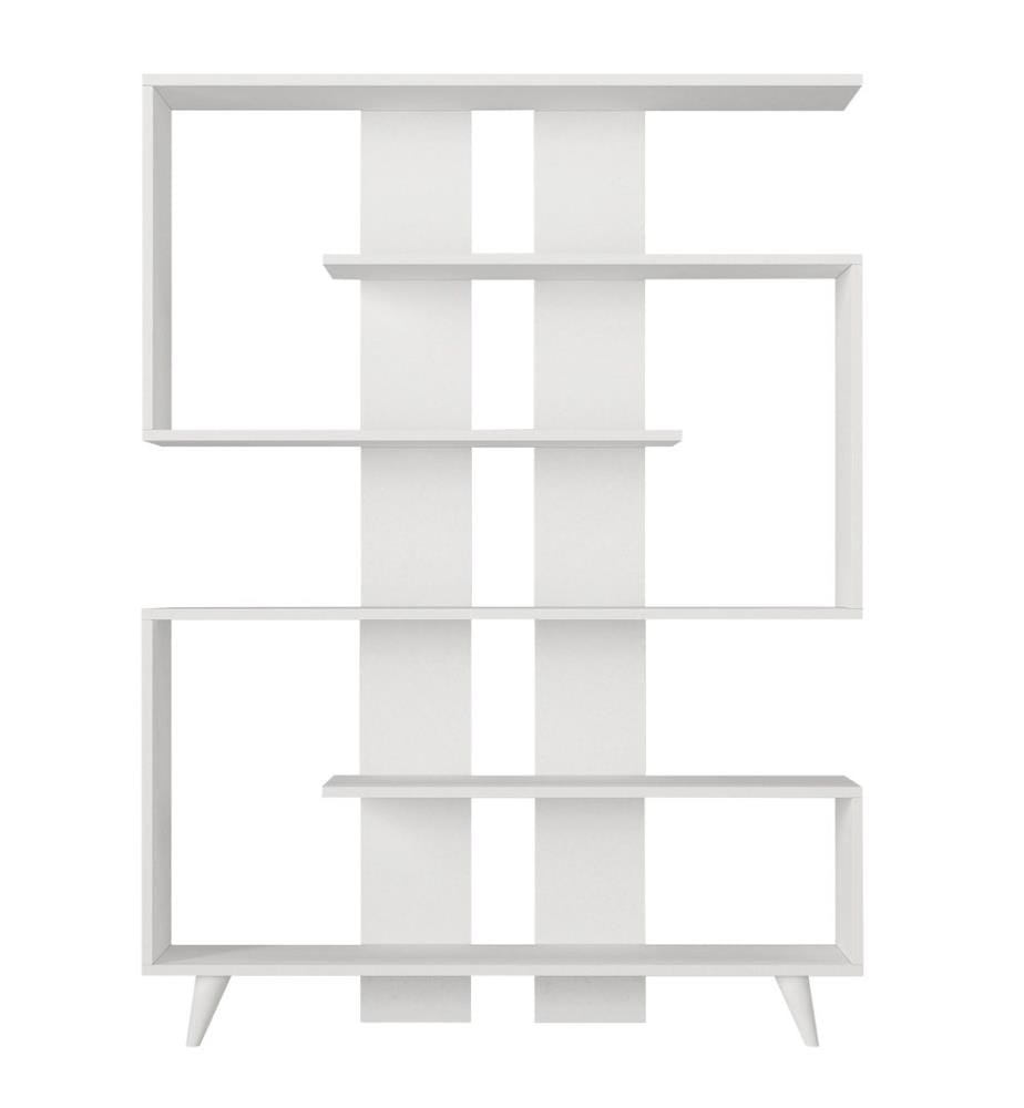 Blanc, Librairie, 162X120X20 cm, Plaque De Particules Enrobée De Mélamine