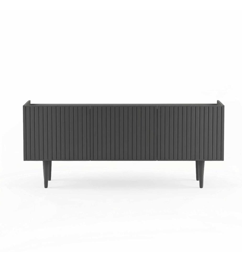 Meuble TV, MDF 100 % stratifié, gris
