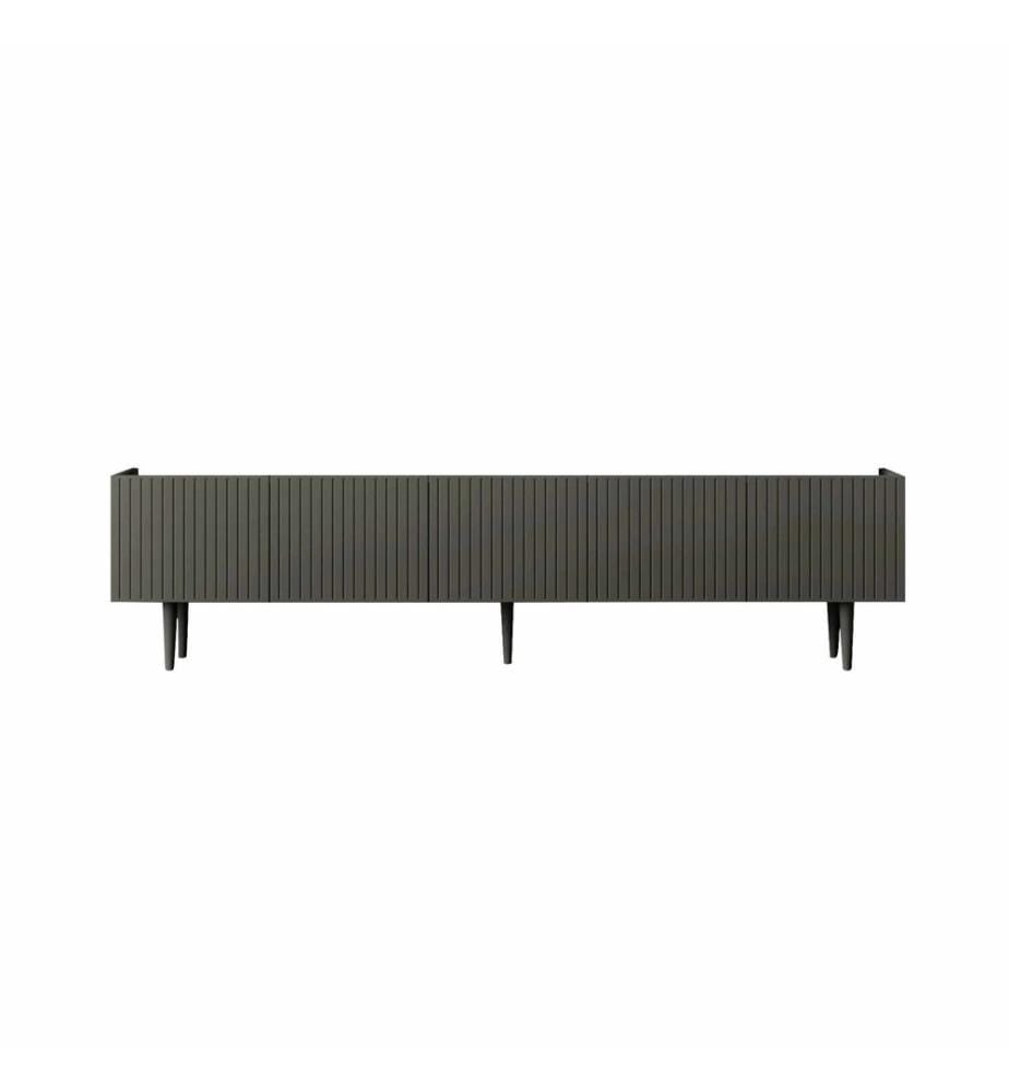 Meuble TV, MDF 100 % stratifié, gris