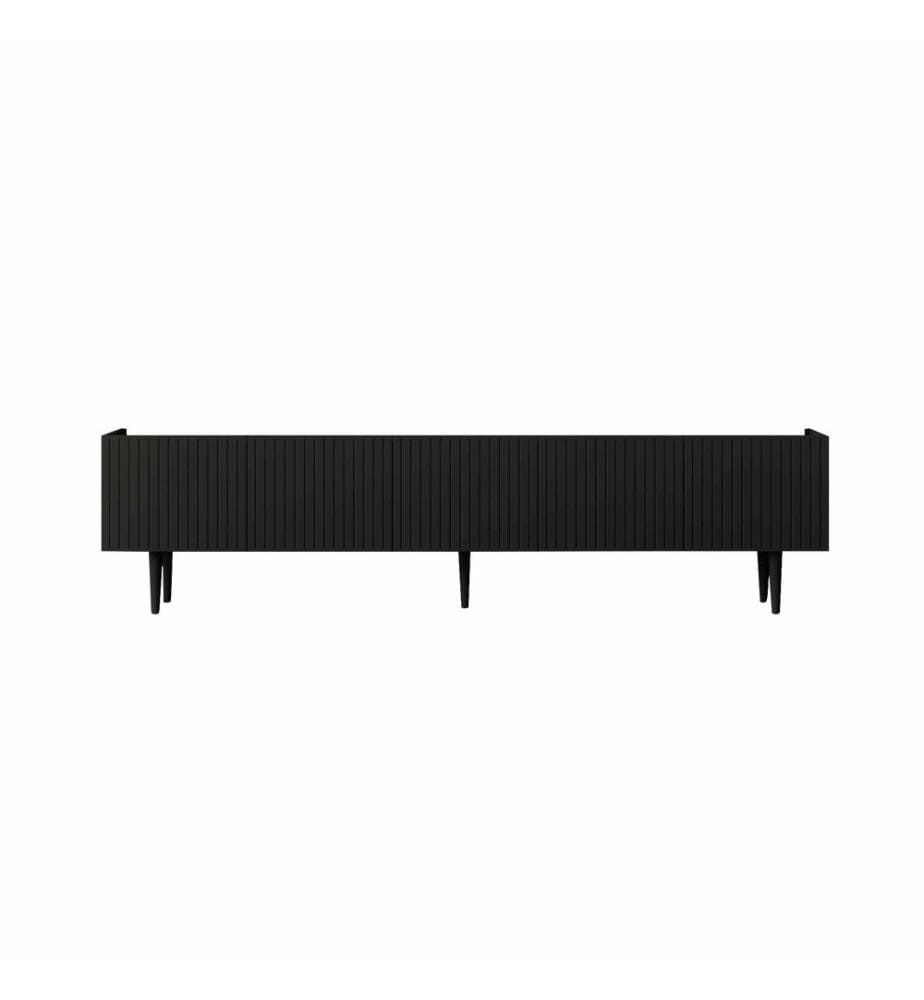TV-Ständer, 100 % laminierte MDF-Platte, Schwarz