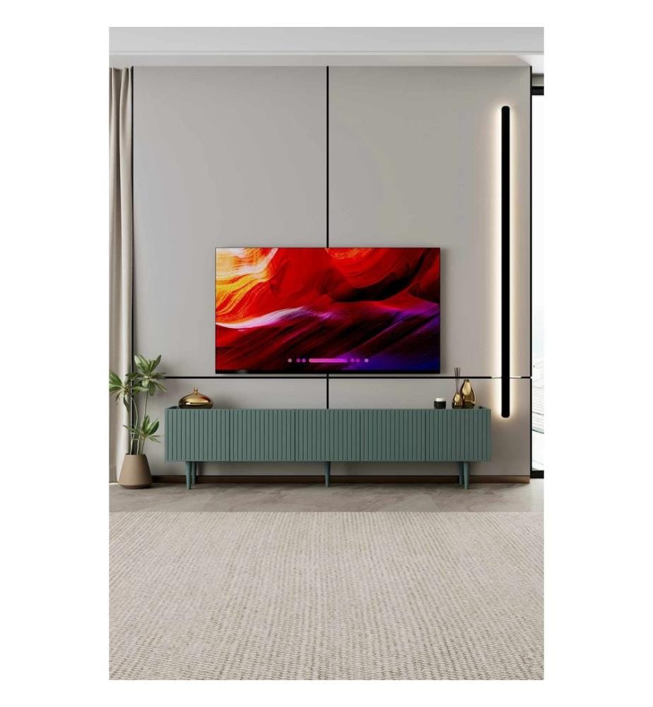 Meuble TV, 100 % MDF stratifié, vert