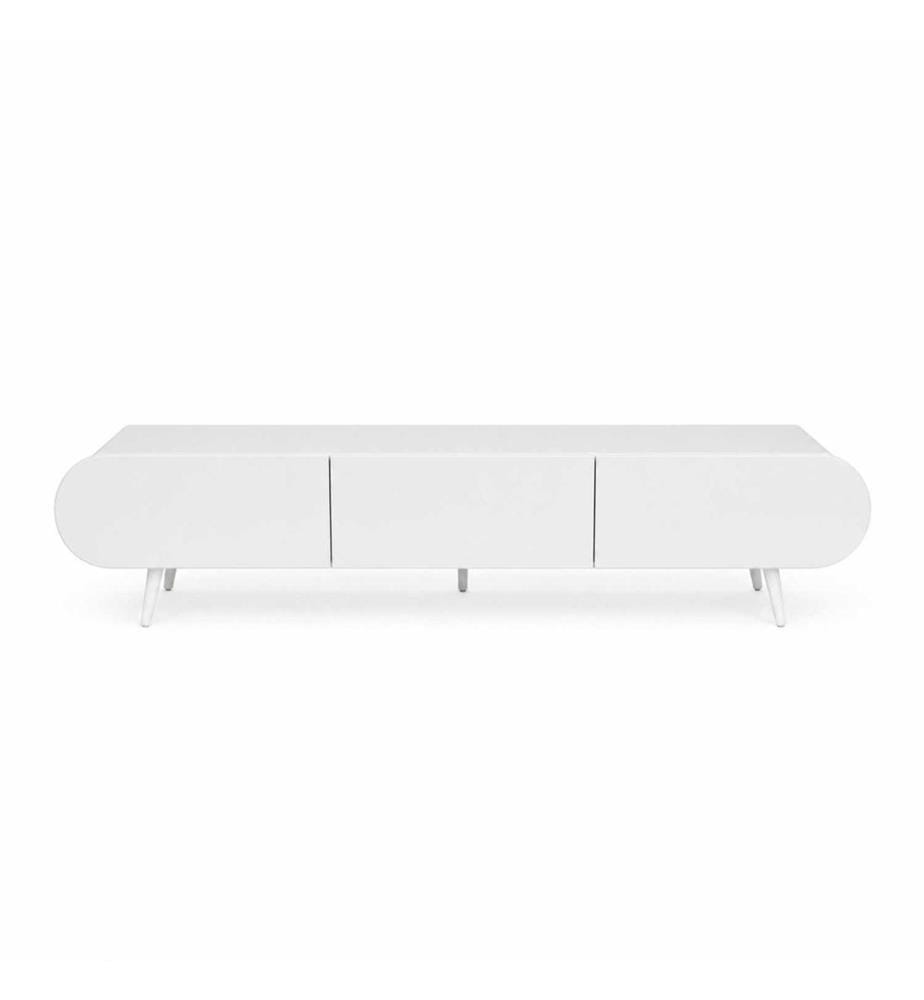 TV-Ständer, 100 % laminierte MDF-Platte, Weiss
