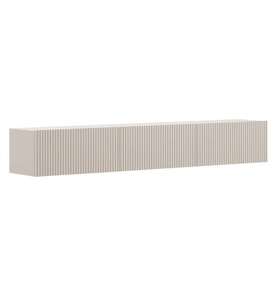 Meuble TV, panneau de particules 100 % mélaminé, grès