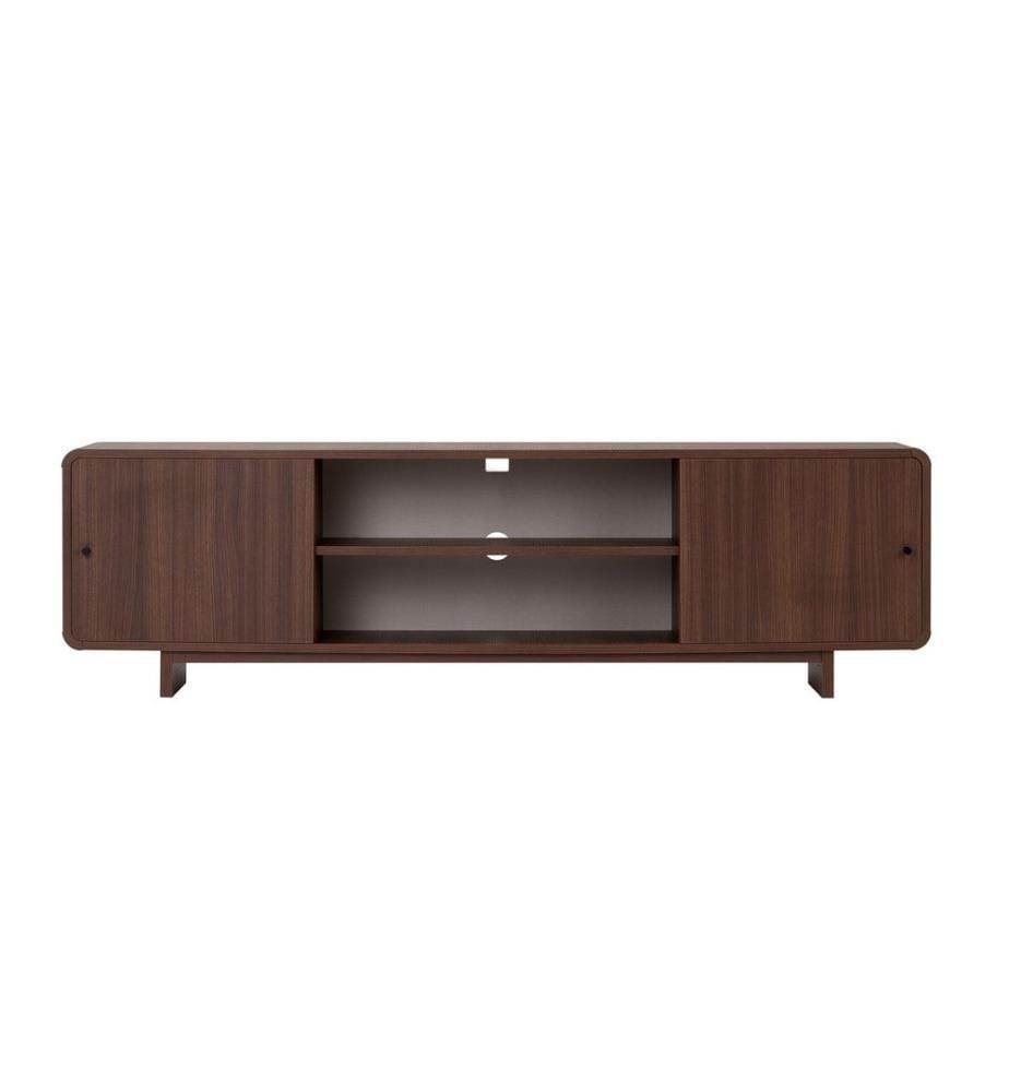Meuble TV, panneau de particules 100 % mélaminé, noyer