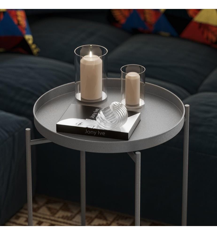 Couchtisch, Grau, Metall
