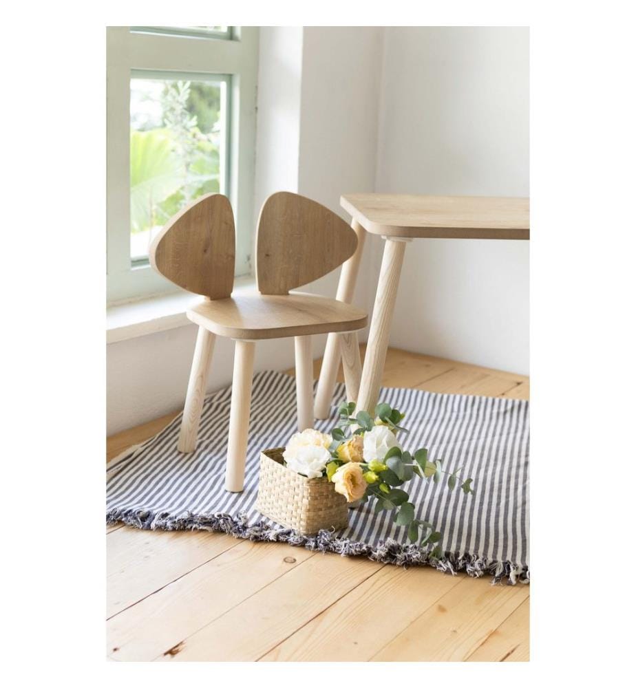 Kindertisch-Set, braun, 100 % MDF, Beine aus Buchenholz