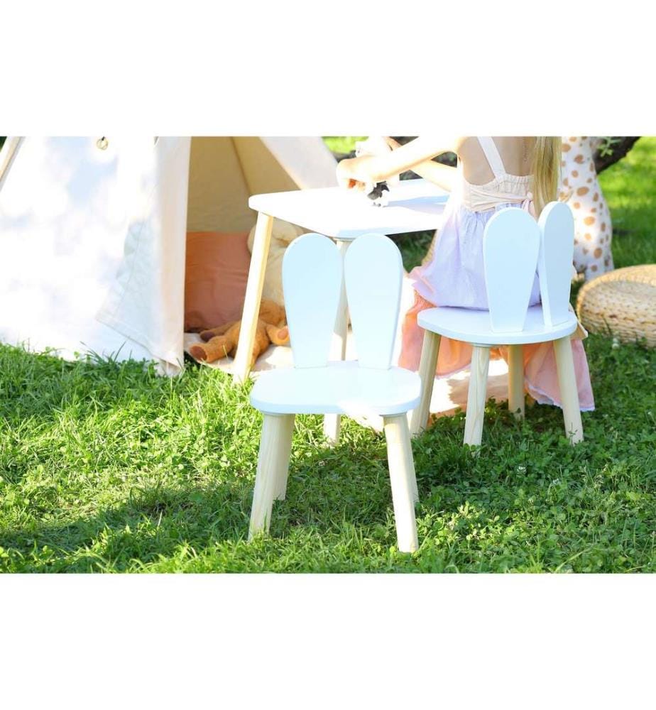 Ensemble de table pour enfants, blanc, 100 % MDF, pieds en bois de hêtre