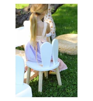 Sedia per bambini, bianca, 100% MDF, gambe in legno di faggio