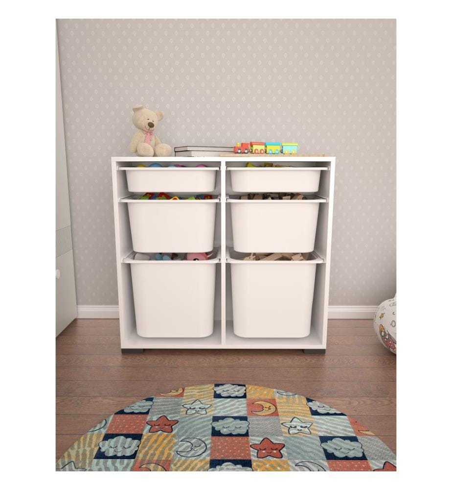 Multi Purpose Cabinet, White, 100% MELAMINE COATED PARTICLE BOARD, Plastic Legs