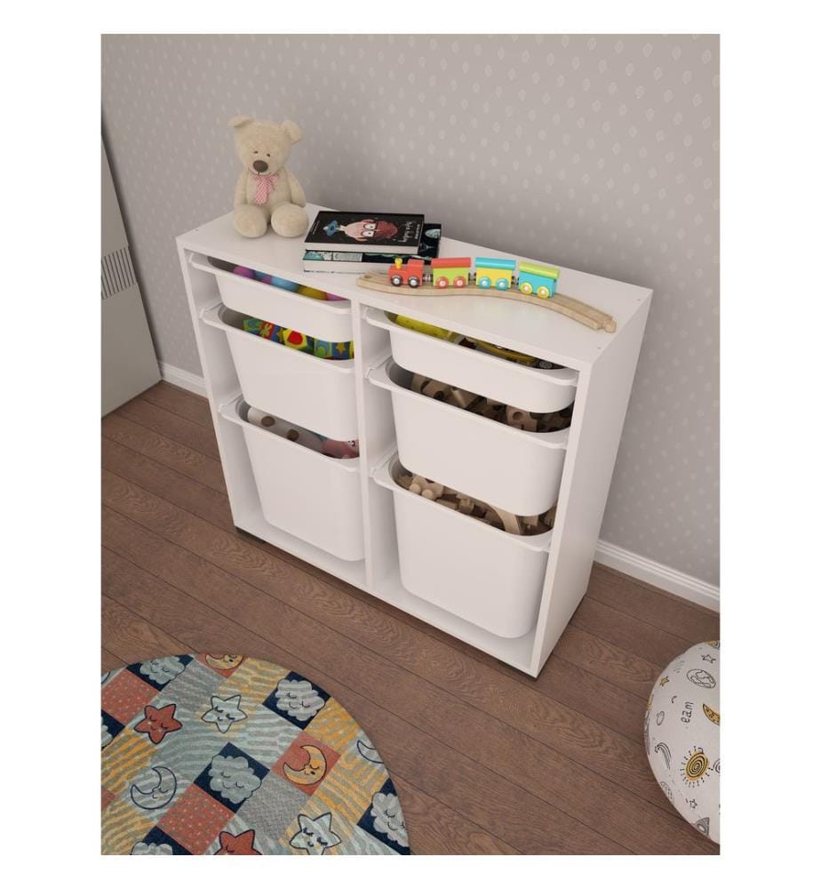 Multi Purpose Cabinet, White, 100% MELAMINE COATED PARTICLE BOARD, Plastic Legs