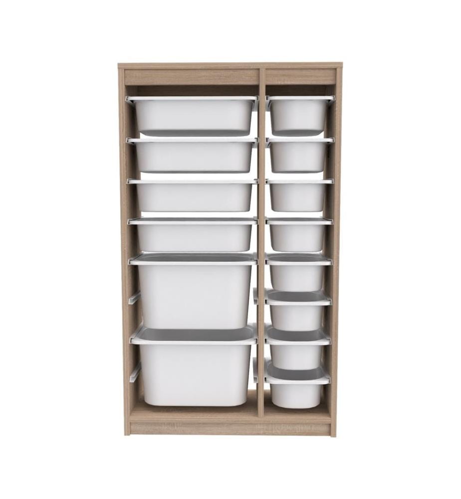 Armoire multifonction, Sonomo blanc, panneau de particules 100 % mélaminé