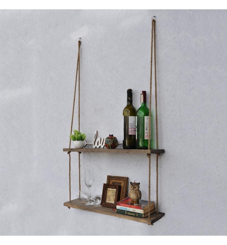 Nussbaumfarbe, Wandregale, 60X60X14 cm, Fichteholz