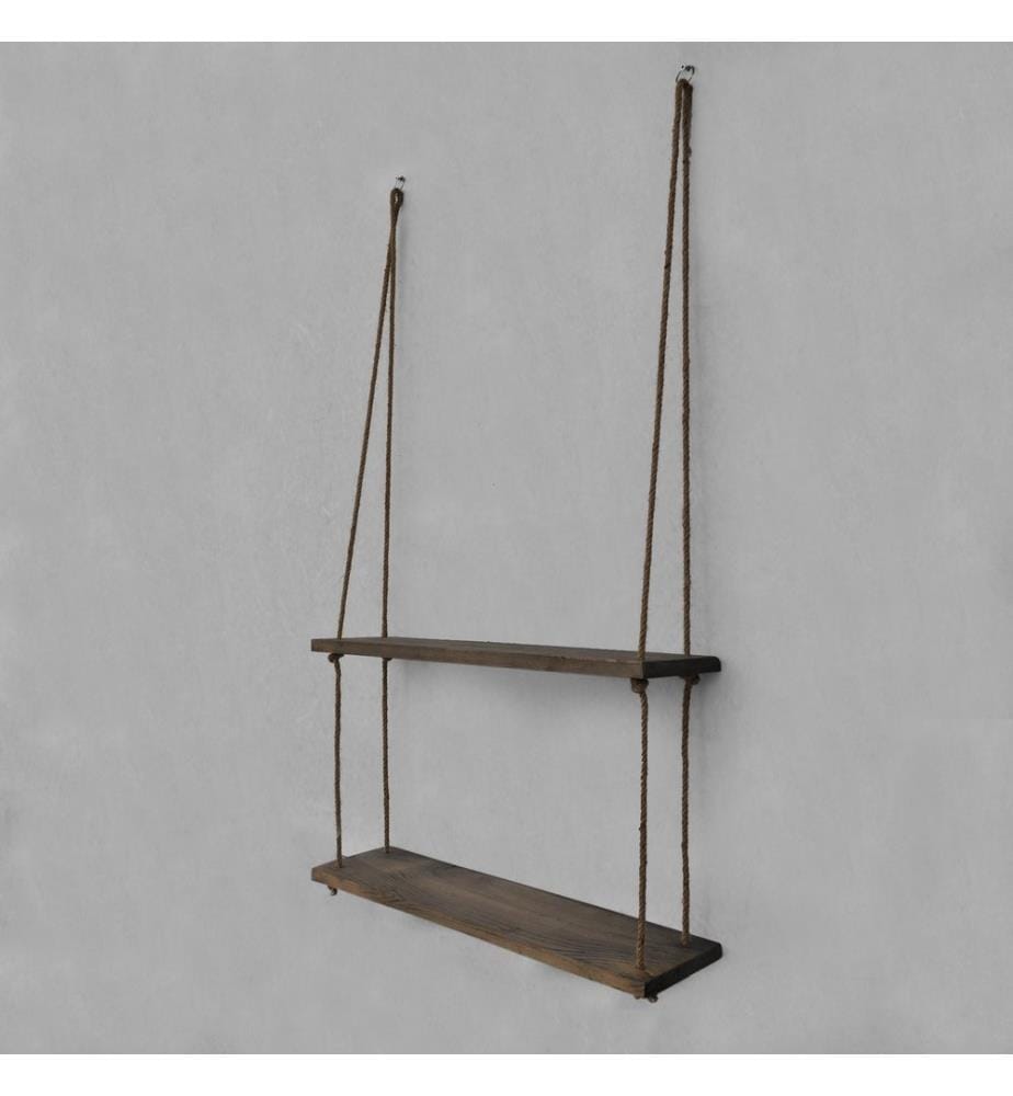 Nussbaumfarbe, Wandregale, 60X60X14 cm, Fichteholz