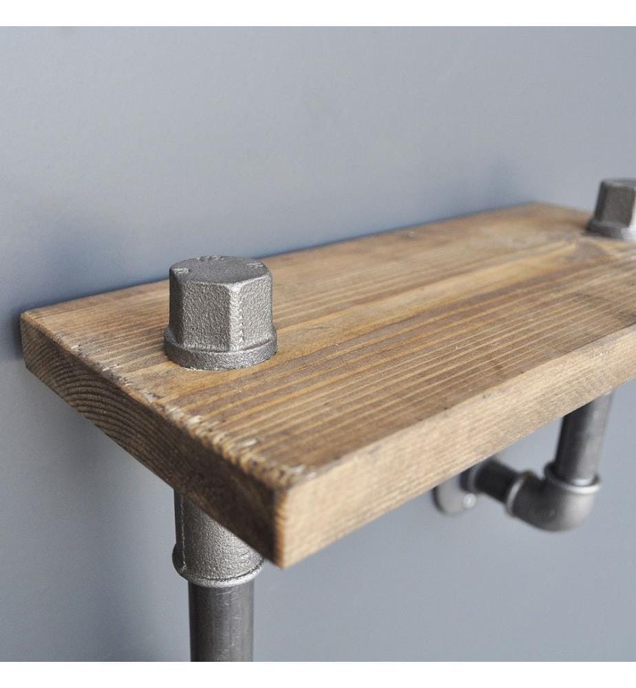 Nussbaumfarbe,Schwarz, Wandregale, 30X55X14 cm, Fichteholz