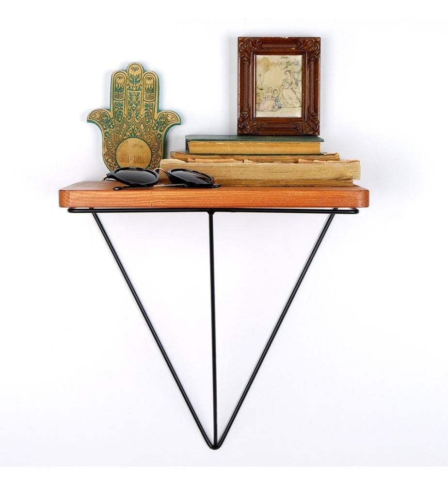 Nussbaumfarbe,Schwarz, Wandregale, 33X33X28 cm, Kiefernholz