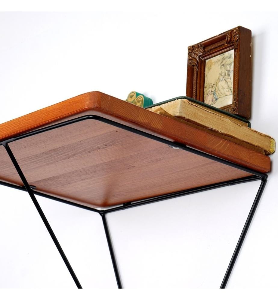 Nussbaumfarbe,Schwarz, Wandregale, 33X33X28 cm, Kiefernholz