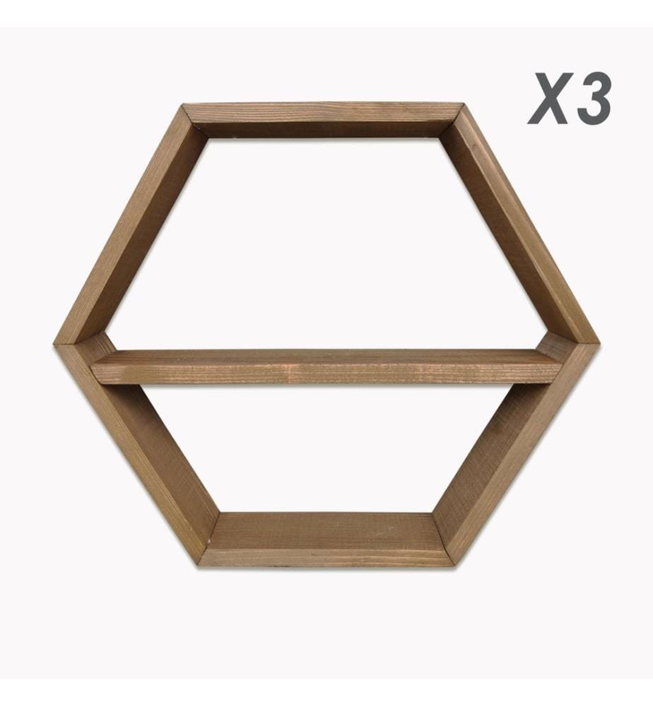Nussbaumfarbe, Wandregale, 37X40X10 cm, Massives Holz