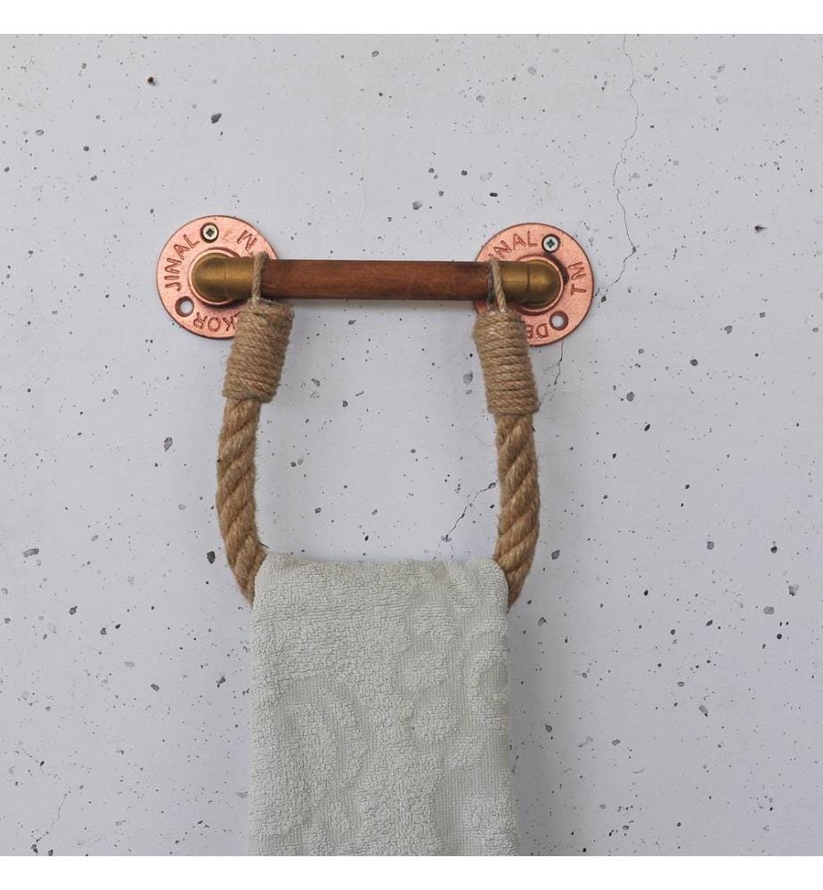 Rohrregal, Walnuss, Roségold, 100 % METALL