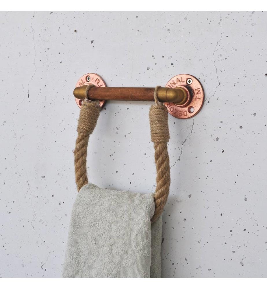 Rohrregal, Walnuss, Roségold, 100 % METALL