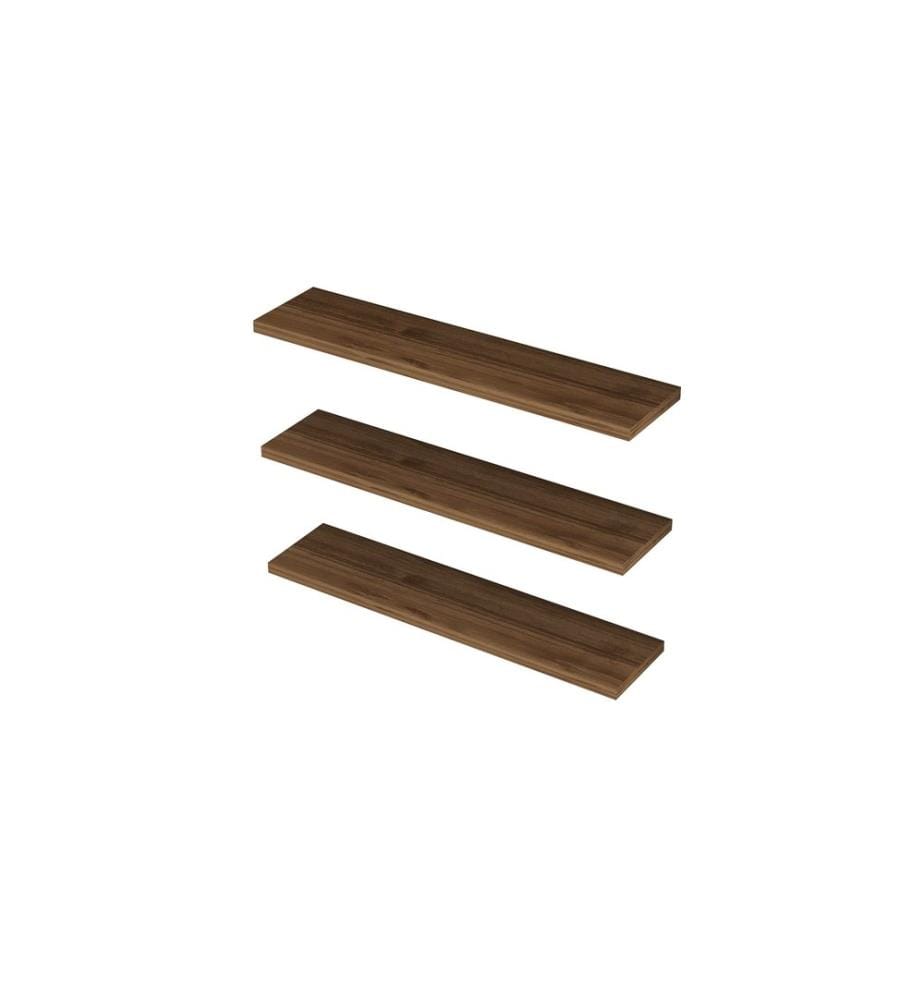 Nussbaumfarbe, Wandregale, 1,8X60X14,5 cm, Melaminbeschichtete Partikelplatte