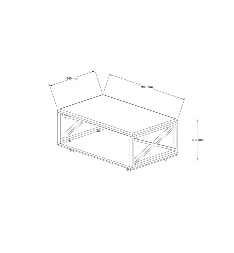 Couleur Noix, Tables Basses, 42,5X98X60 cm, De Bois De Pin
