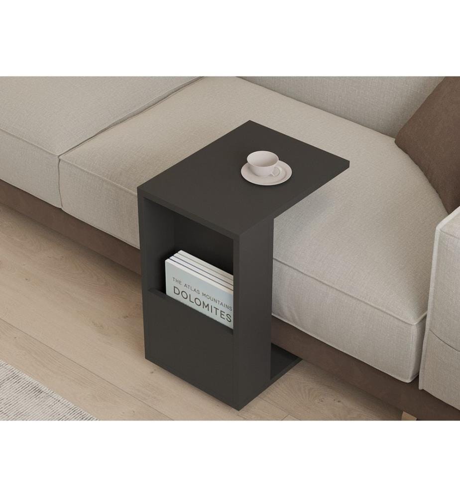 Anthracite, Tables Basses, 50X30X40 cm, Plaque De Particules Enrobée De Mélamine