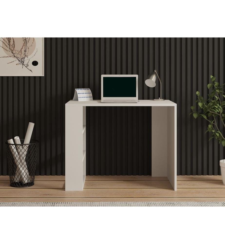 Study Desk, White, Melamine Coated Particle Board