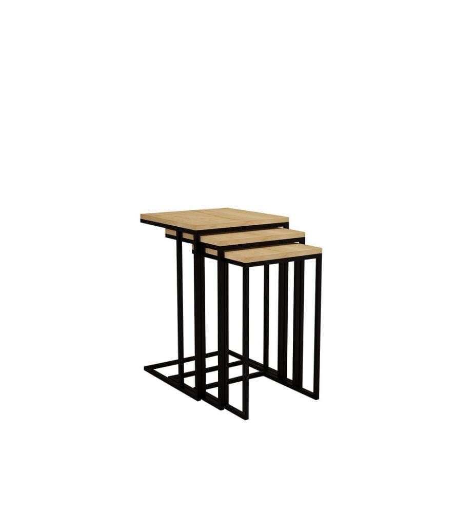Saphir, Tables Basses, 61,8X40X40 cm, Assiette De Particules Enrobée De Mélamine