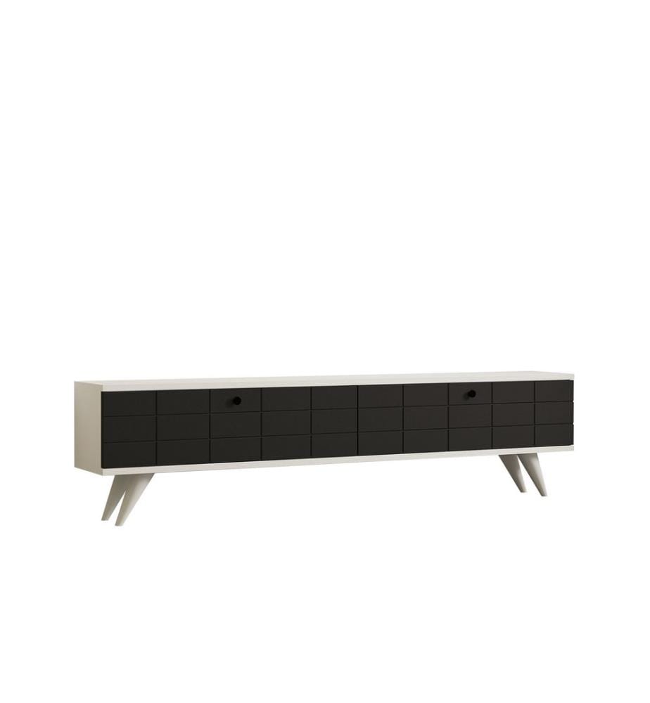 TV Stand, AnthraciteWhite, Melamine Coated Particle Board