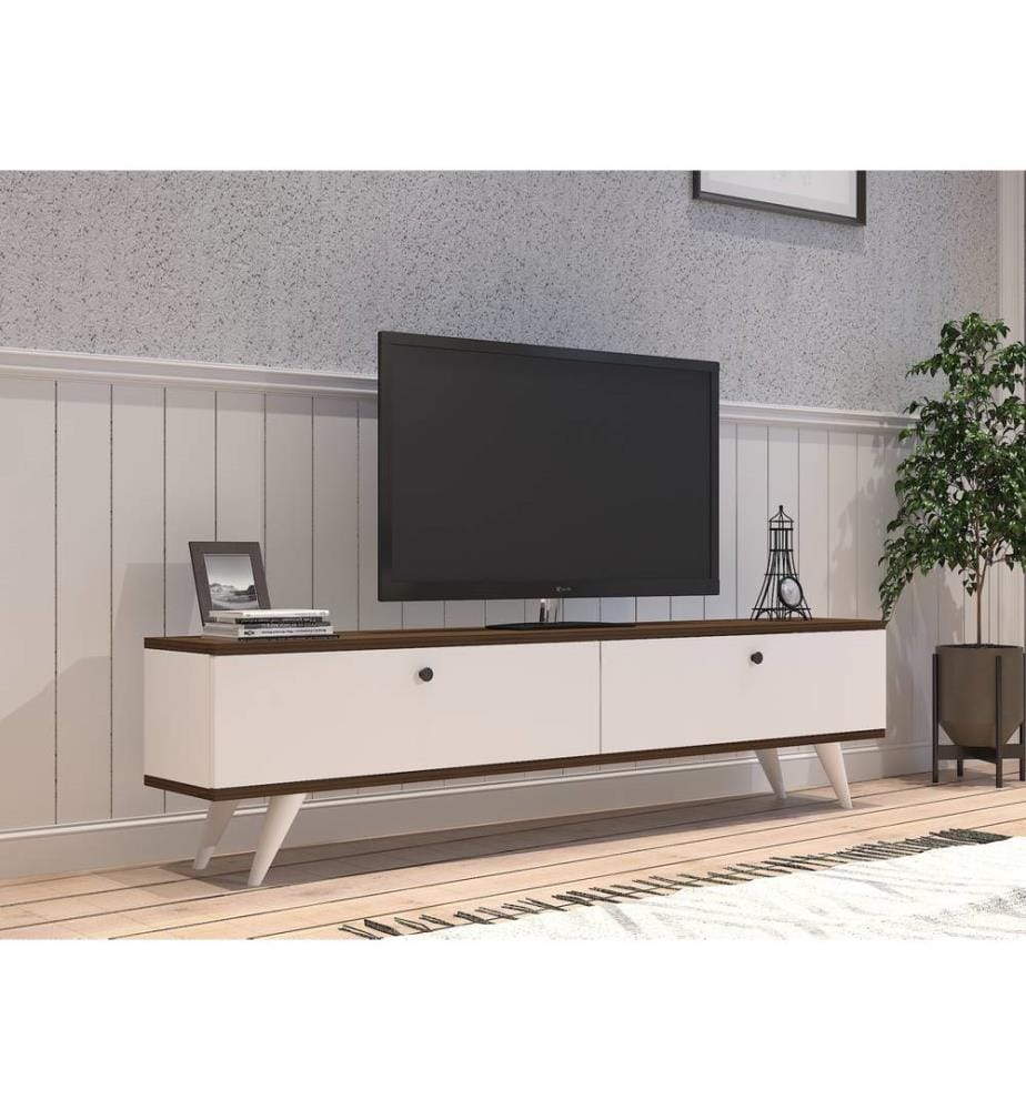 TV Stand, Whitewalnut, Melamine Coated Particle Board