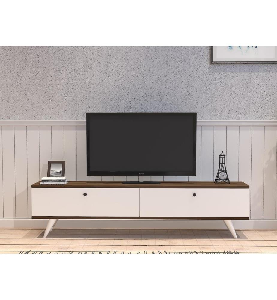 TV Stand, Whitewalnut, Melamine Coated Particle Board