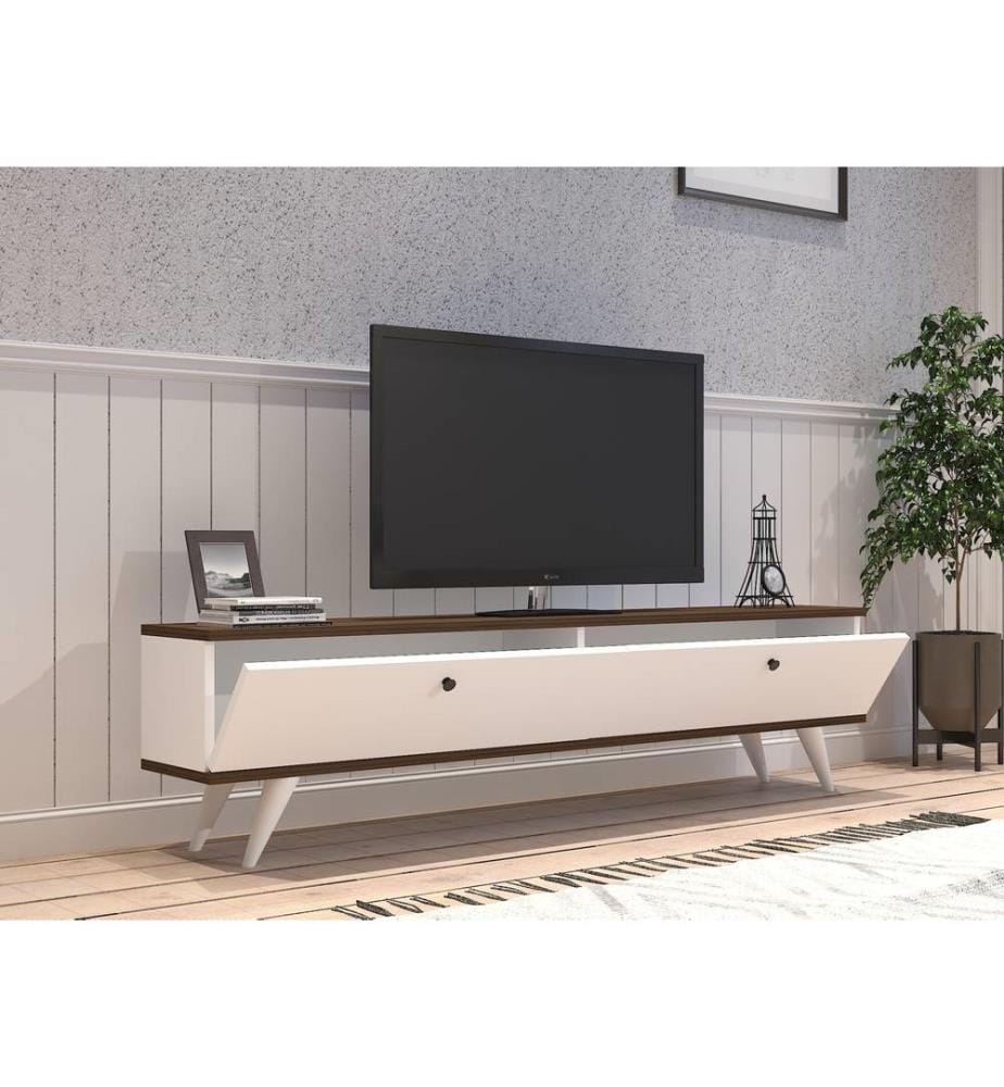 TV Stand, Whitewalnut, Melamine Coated Particle Board