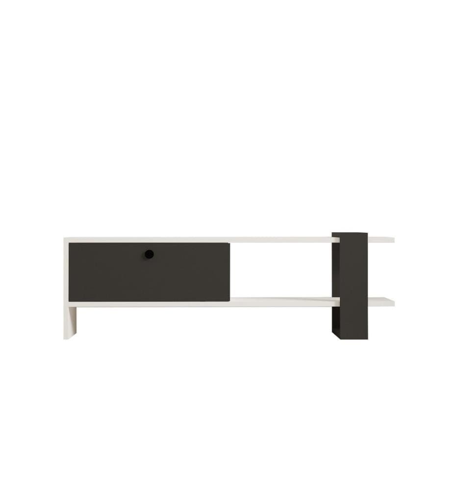 TV Stand, AnthraciteWhite, Melamine Coated Particle Board