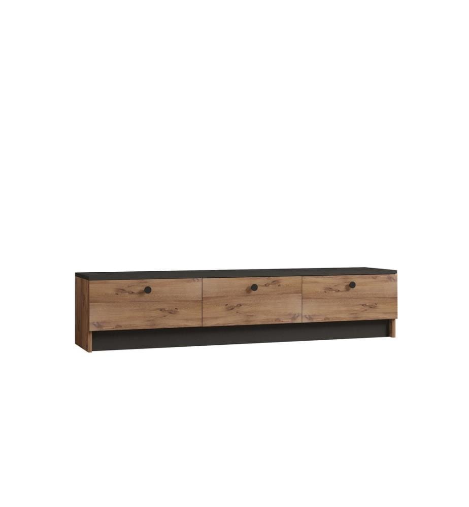 Noirs, Armoires De Télévision, 35X160X35 cm, Plaque De Particules Enrobée De Mélamine