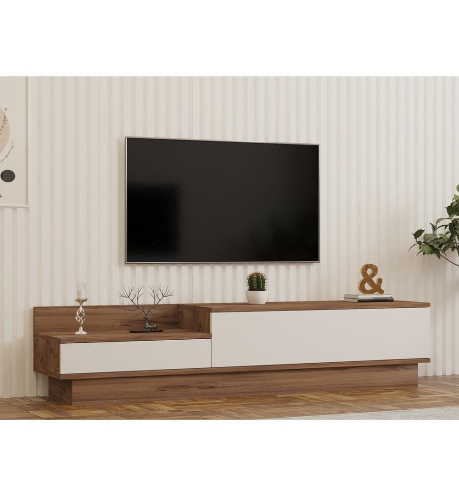 TV Stand, Atlantic PineWhite, Melamine Coated Particle Board